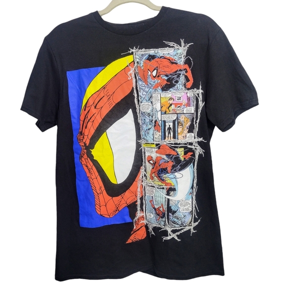Marvel Other - Men's Spiderman Profile Comic Book T-Shirt - Medium Marvel Brand New